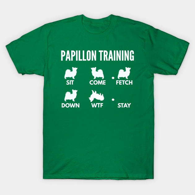 Papillon Training Papillon Dog Tricks T-Shirt by DoggyStyles